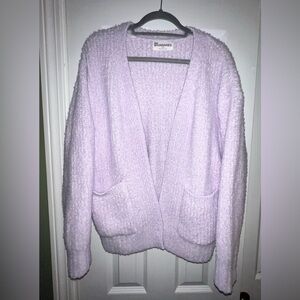 Purple Cozy Cardigan Sweater